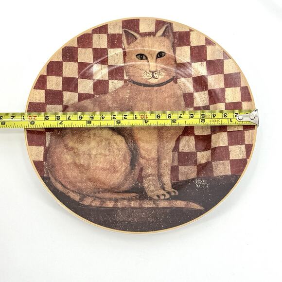 VTG 2004 Country Kitties Set/2 Coffee Mug Dessert Plate Tabby Cat DC Brown Co. - Picture 10 of 10
